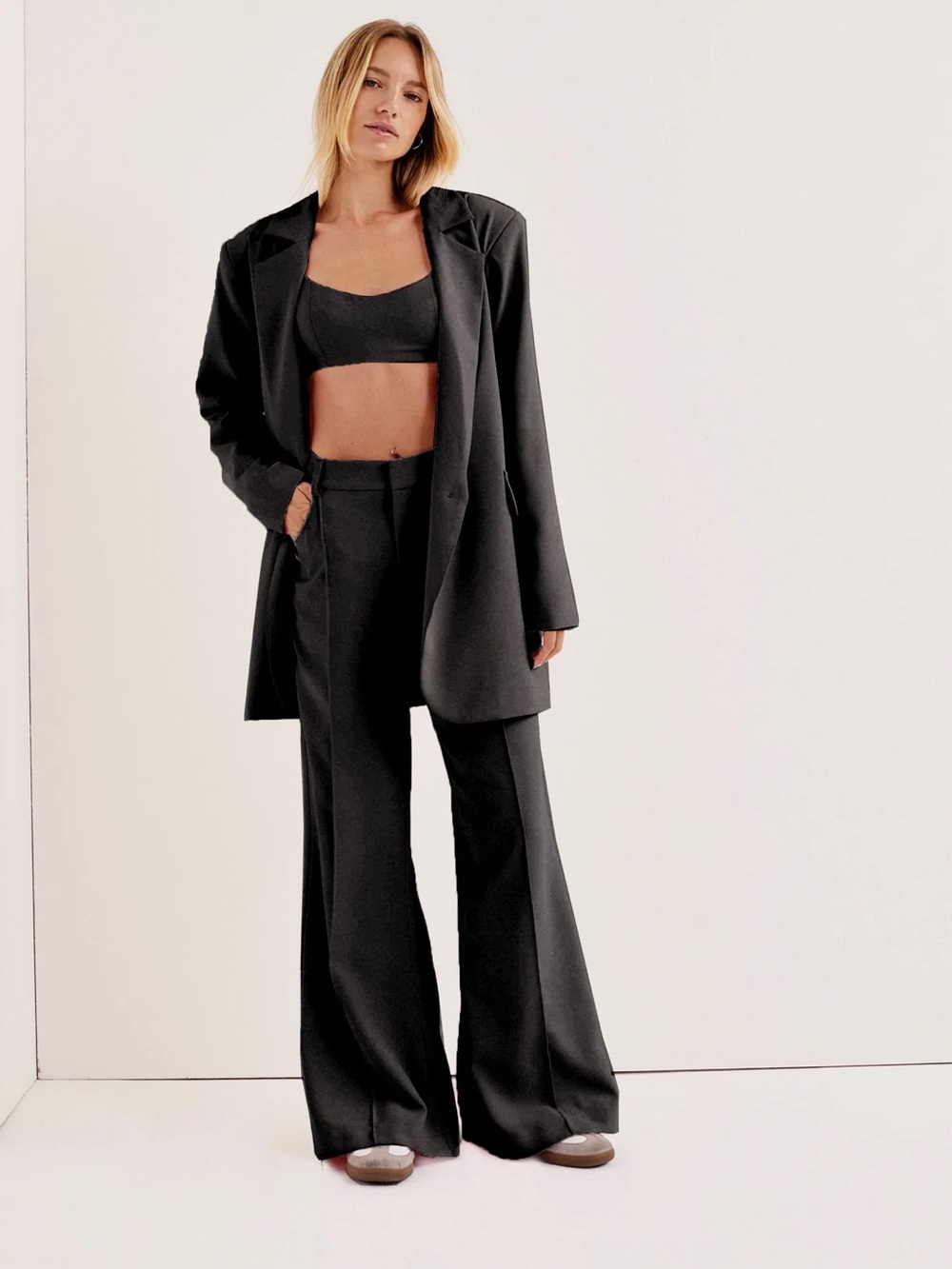 FOR LOVE AND LEMONS SHANNON FLARE LEG TROUSER PANTS